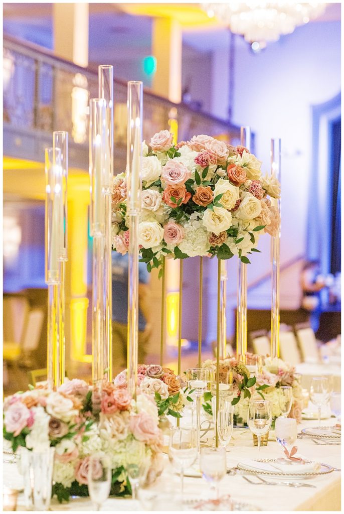 reception decor at downtown San Antonio wedding venue