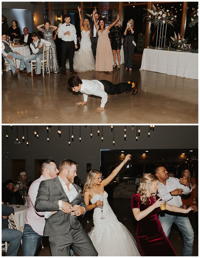 people dancing at reception in Dripping Springs