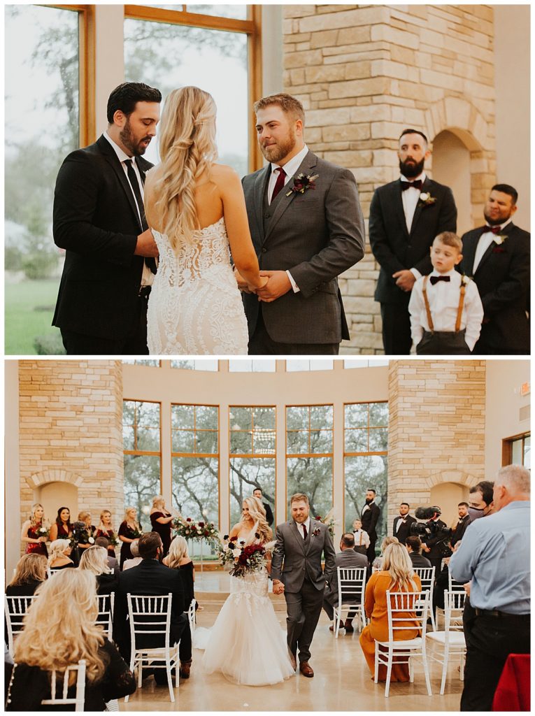 wedding ceremony in the chapel at Canyonwood Ridge