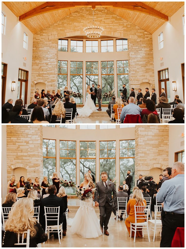 ceremony in chapel at Canyonwood Ridge venue