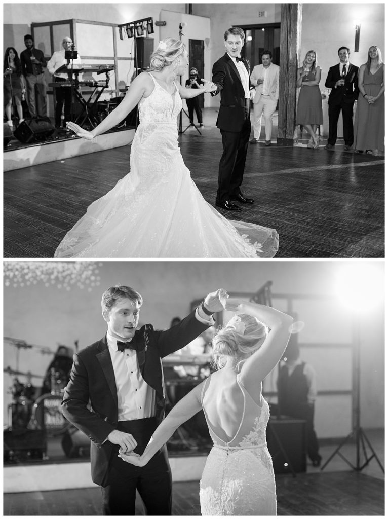 bride and groom choreographed first dance