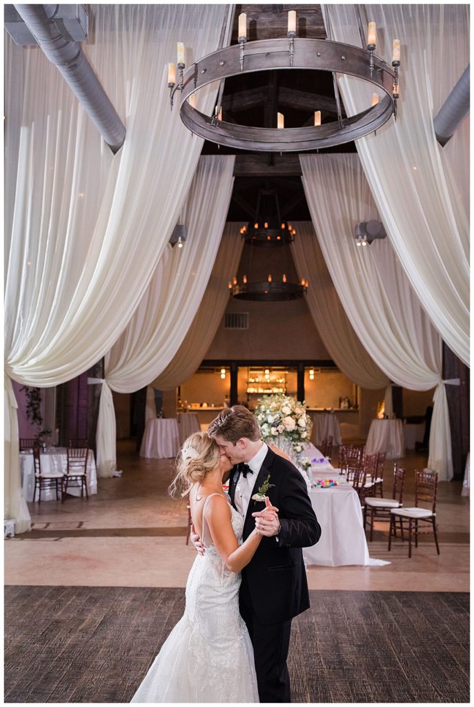 bride and groom last dance at lost mission