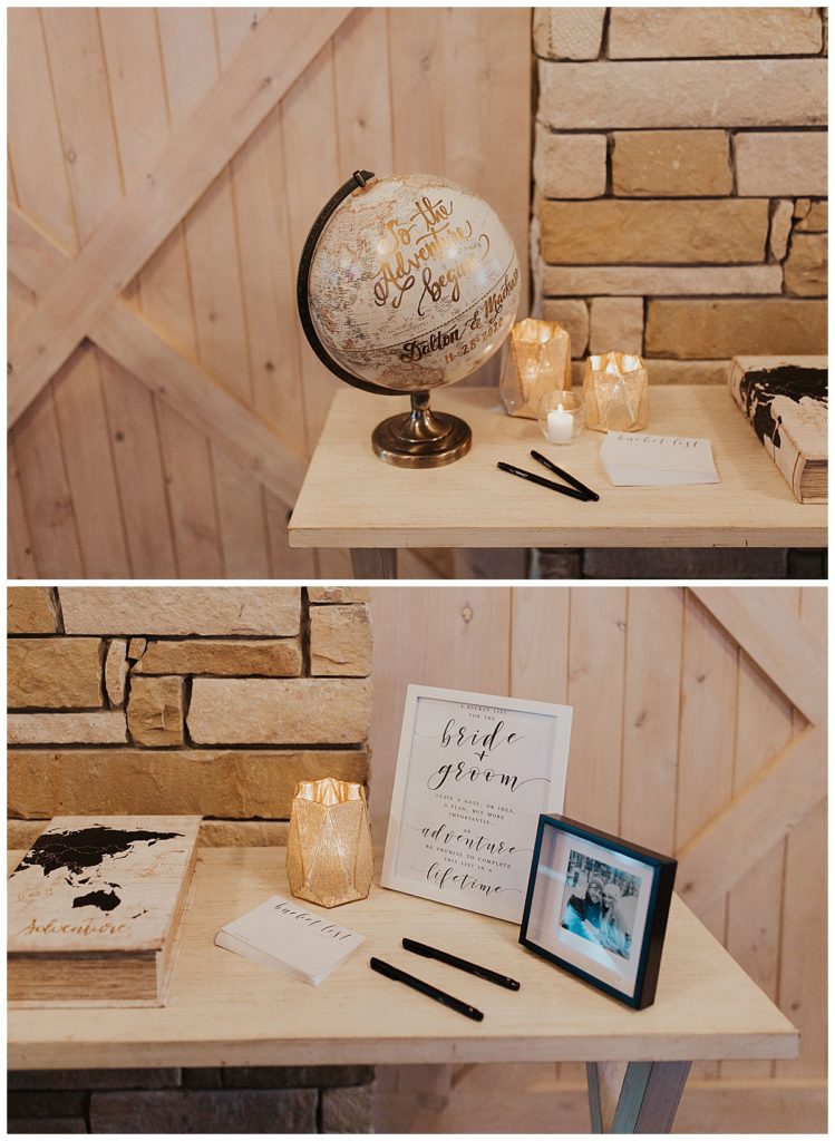 wedding guestbook alternative idea for globe and adventure lovers