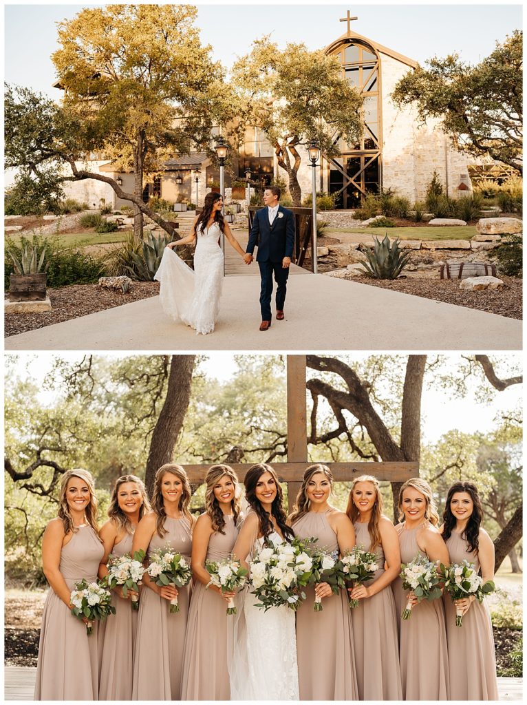 bride and groom at Park31, bride with bridesmaids