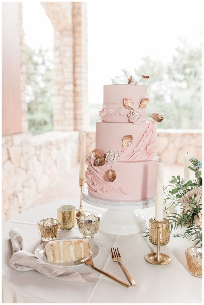 blush wedding cake