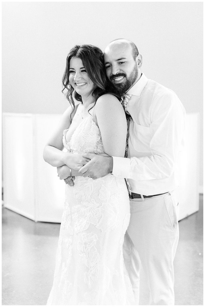 black and white photo of first dance