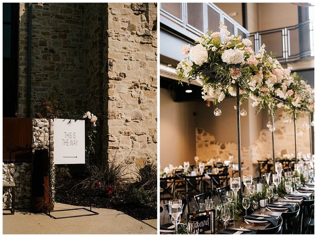 wedding floral and signage design