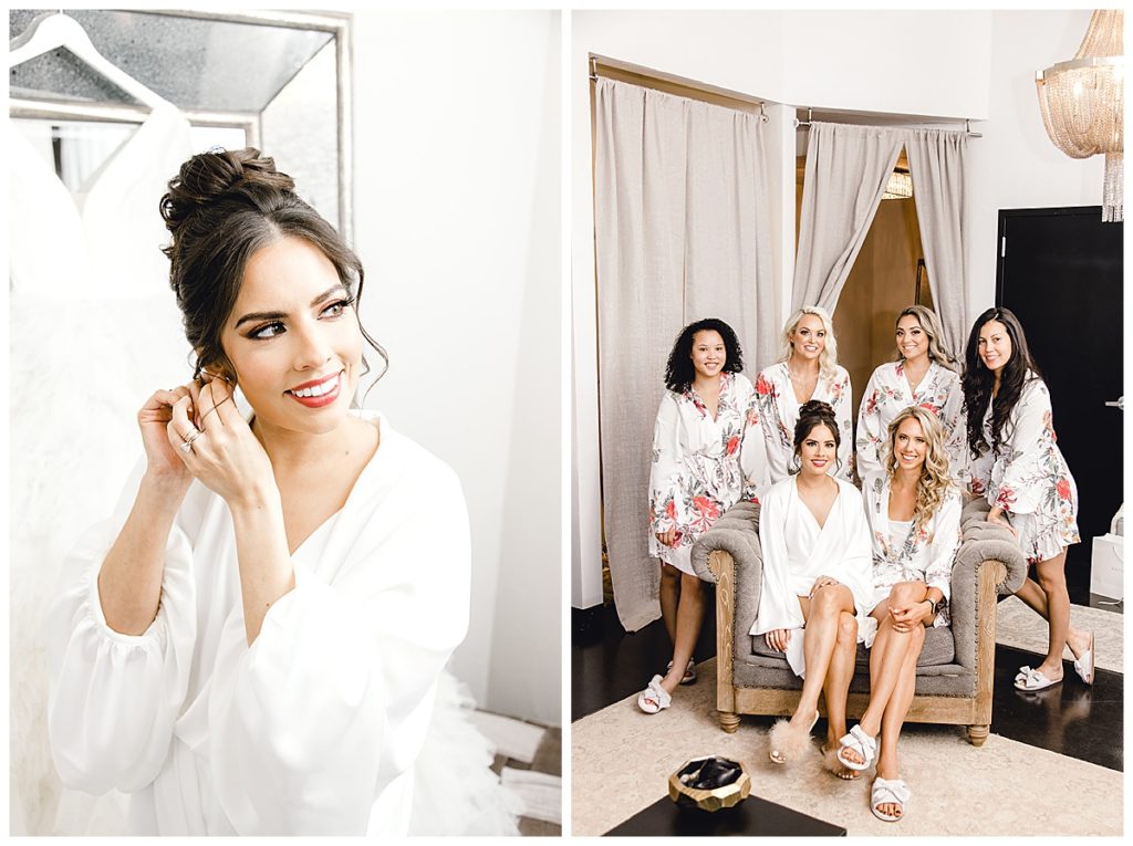 bride getting ready in bridal suite at Park31