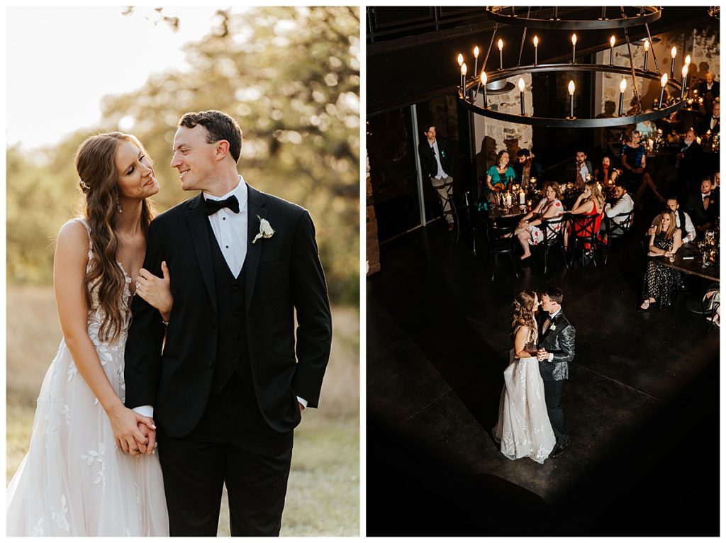 bride and groom share first dance at Park31 venue