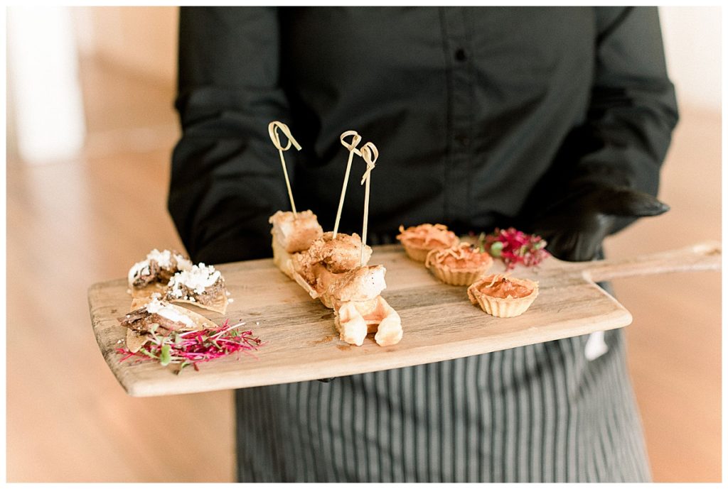 catering display for appetizers